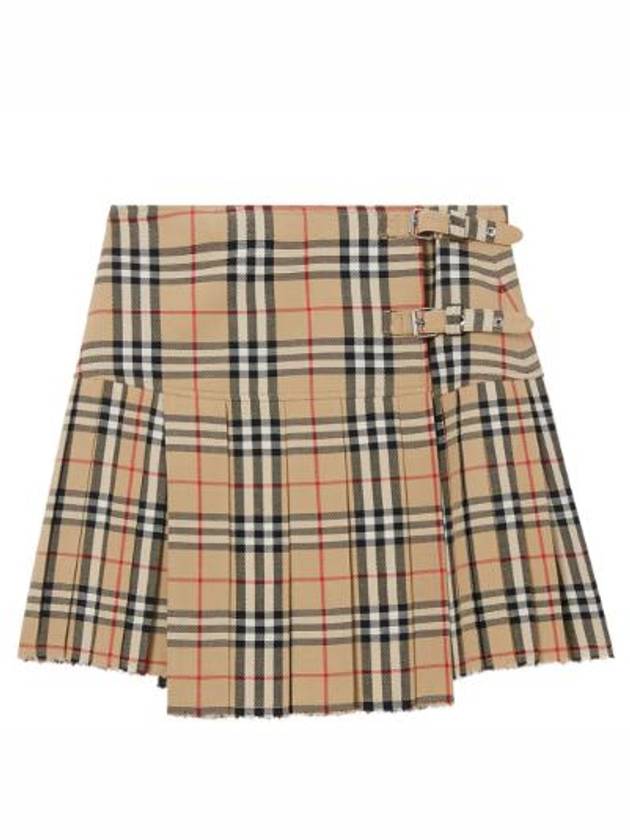 Vintage Check Wool Kilt pleated skirt Archive Beige - BURBERRY - BALAAN 6