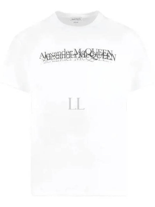 Logo Stamp Short Sleeve T-Shirt White - ALEXANDER MCQUEEN - BALAAN 2