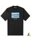 Getty Speedboat Classic Short Sleeve T-Shirt Black - PALM ANGELS - BALAAN 2