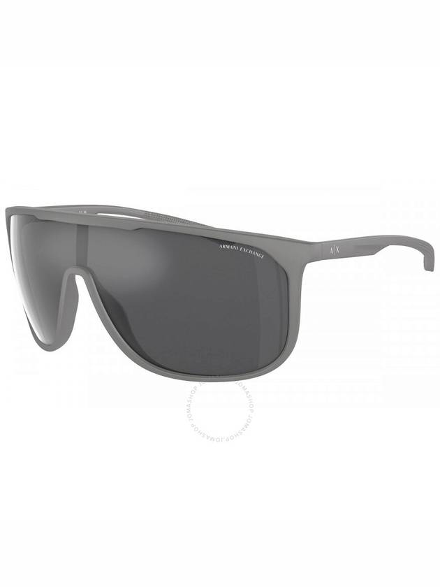 Armani Exchange Grey Mirror Silver Shield Men's Sunglasses AX4137SU 81806G 35 - ARMANI EXCHANGE - BALAAN 1