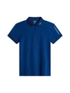 Women's Tour Tech Embroidered Logo Short Sleeve Polo Shirt Estate Blue - J.LINDEBERG - BALAAN 2