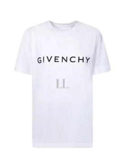 Archetype Logo Print Short Sleeve T-Shirt White - GIVENCHY - BALAAN 2