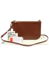 113 54 Z43 Brown Calfskin Gate Double Zipper Pouch Cross Bag - LOEWE - BALAAN 2