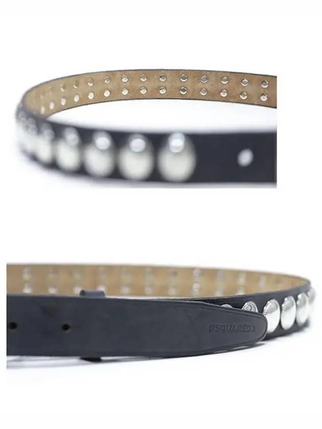 Dsquared silver studded leather belt BE1002 - DSQUARED2 - BALAAN 6