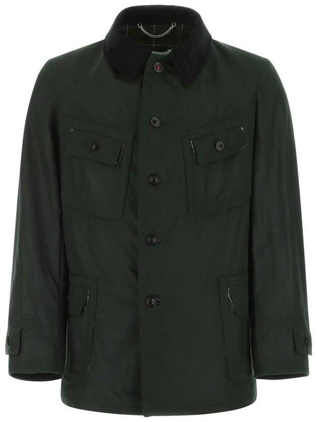 Men's Waxed Cotton Jacket Dark Green - MAISON MARGIELA - BALAAN 2