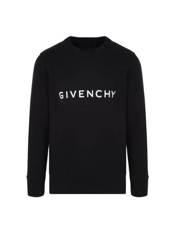 Logo Print Cotton Sweatshirt Black - GIVENCHY - BALAAN 1