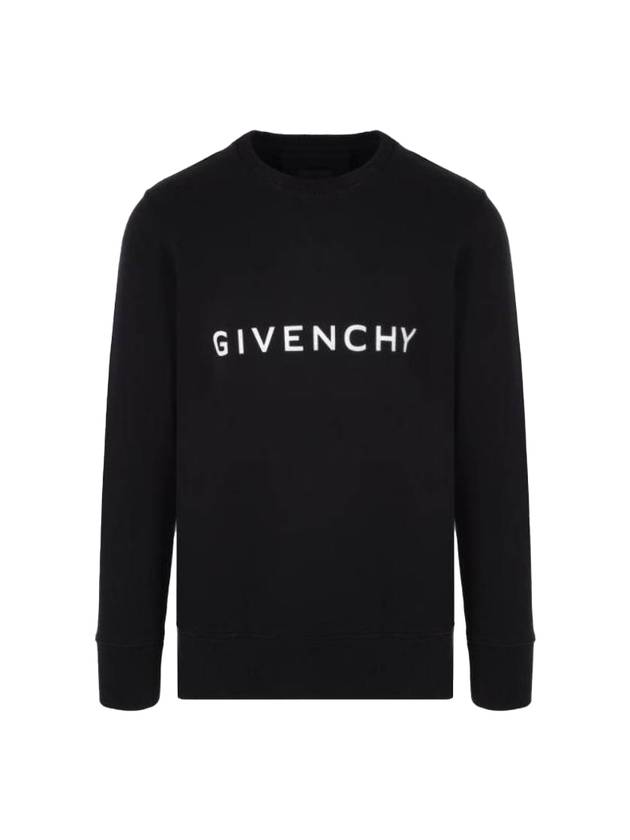 Logo Print Cotton Sweatshirt Black - GIVENCHY - BALAAN 1