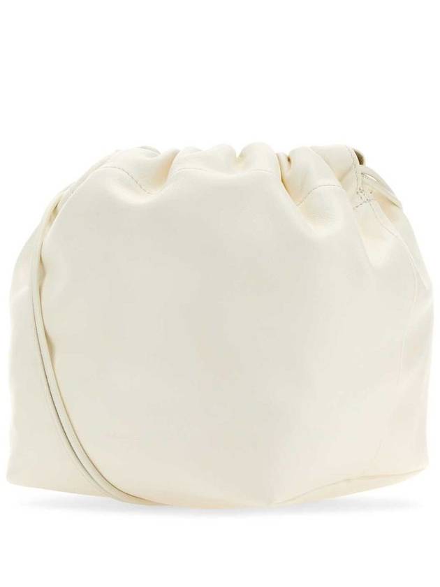 Drawstring Nappa Bucket Bag White - JIL SANDER - BALAAN 3