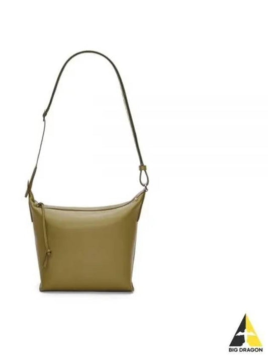 Small Cubi Supple Smooth Calfskin Jacquard Cross Bag Olive - LOEWE - BALAAN 2