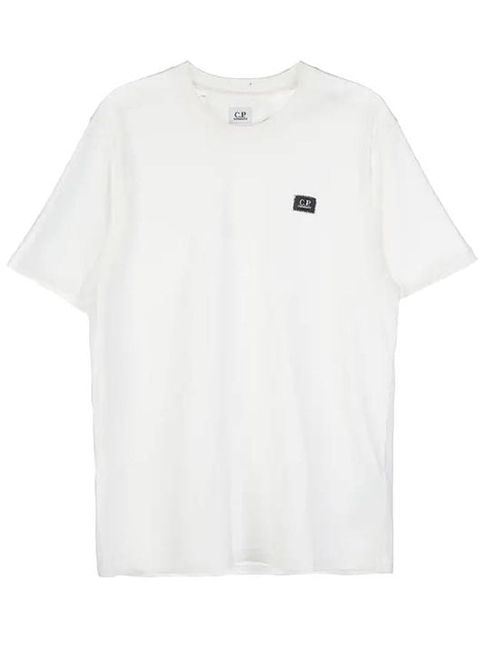 Logo Cotton Short Sleeve T-Shirt White - CP COMPANY - BALAAN.