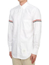 Armband Oxford Long Sleeve Shirt White - THOM BROWNE - BALAAN 3