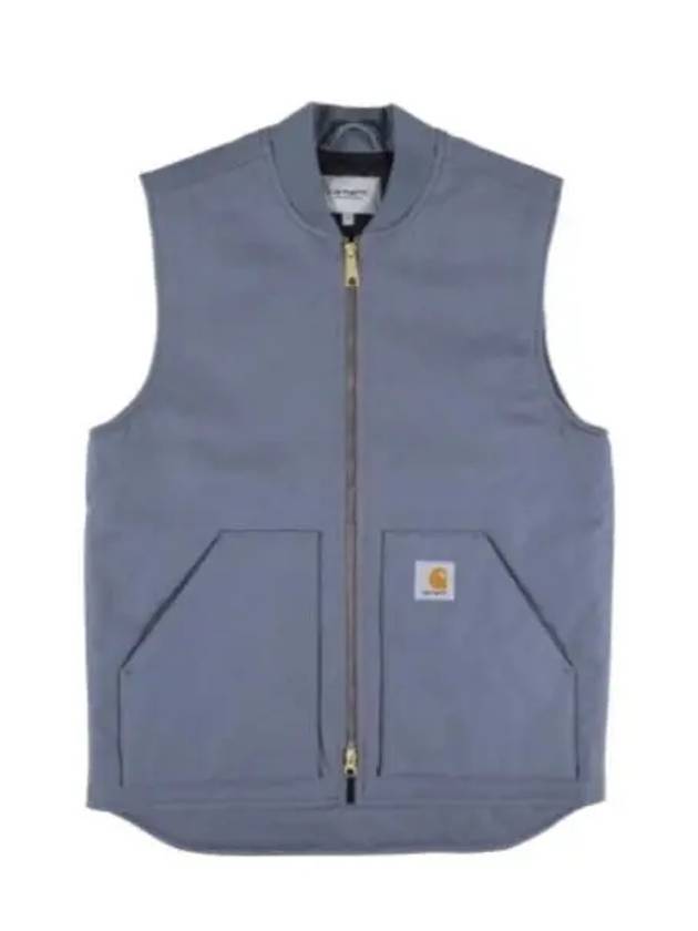 Logo Patch Zipper Vest Dove Grey - CARHARTT WIP - BALAAN 2