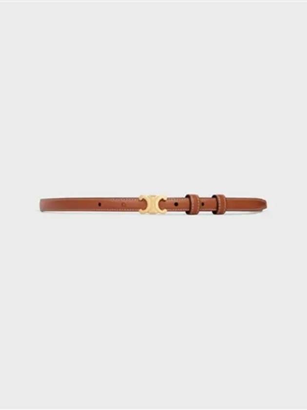 Teen Triomphe Calfskin Belt Tan - CELINE - BALAAN.