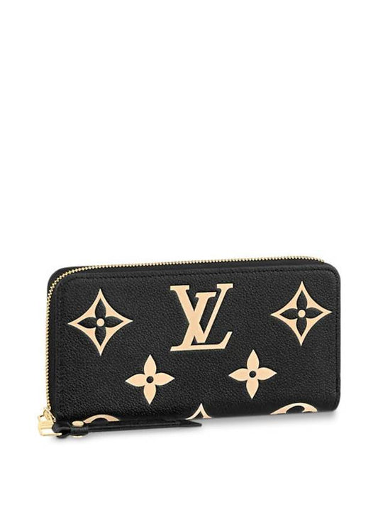 Zippy Monogram Long Wallet Black Beige - LOUIS VUITTON - BALAAN 2