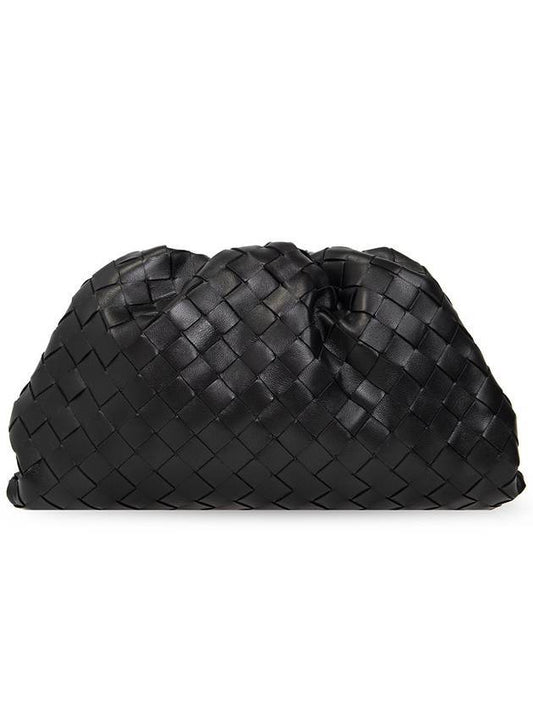 Intrecciato Tin Pouch Bag Black - BOTTEGA VENETA - BALAAN.