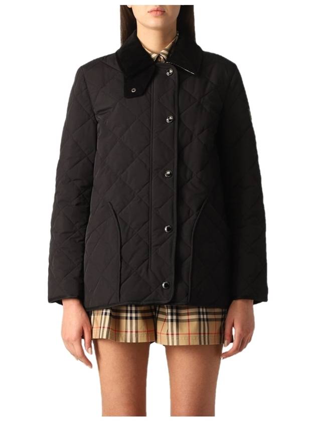 Diamond Quilted Thermoregulated Barn Jacket Black - BURBERRY - BALAAN 3