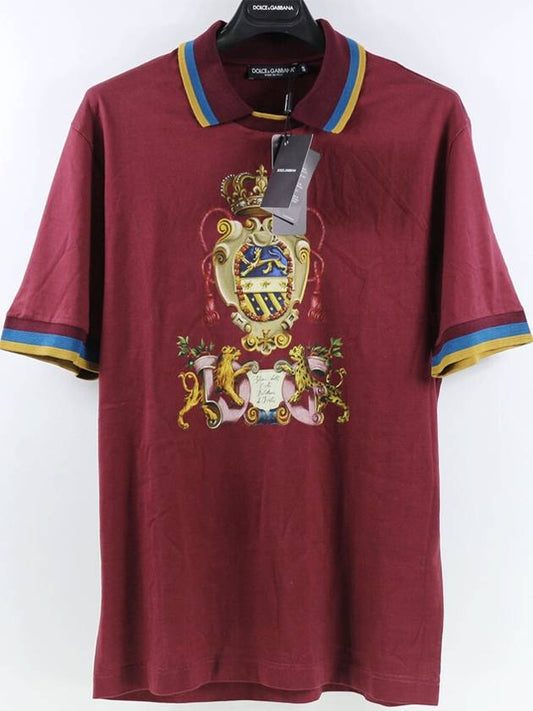 Men's Crown Logo Polo Short Sleeve TShirt PK Shirt G8KL6T - DOLCE&GABBANA - BALAAN 1