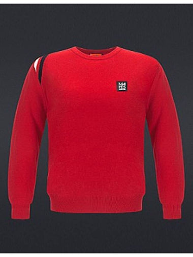 Logo Knitted Sweater Red Stretch Windproof Wool Knit GN30190 - MAHES - BALAAN 1