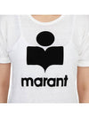 Koldi Logo Linen Short Sleeve T-Shirt White - ISABEL MARANT ETOILE - BALAAN 9