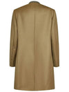 Stitched Collarless Wool Single Coat Beige - MAISON MARGIELA - BALAAN 3