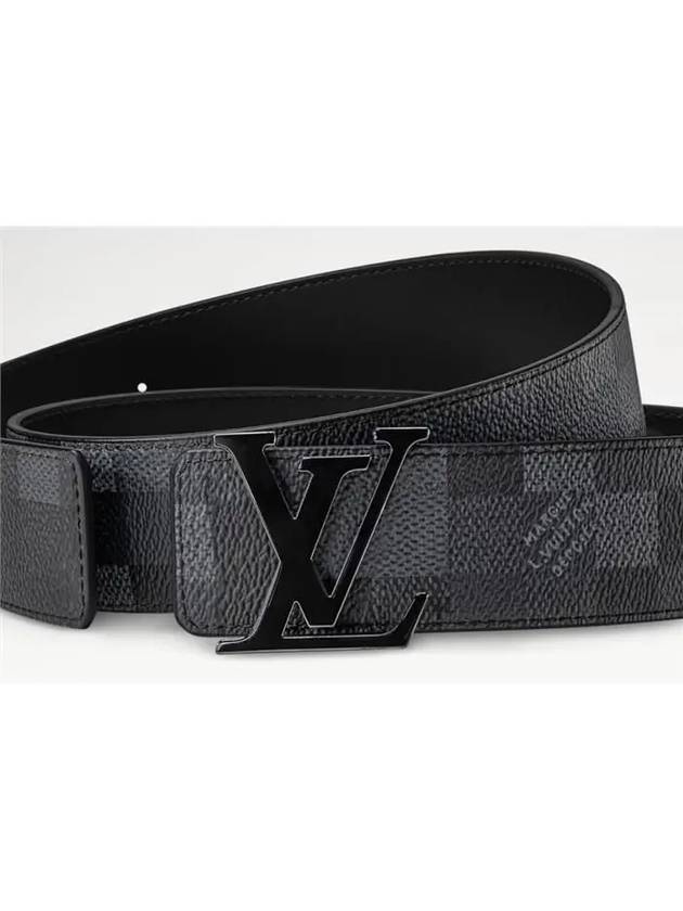 LV Initiales Damouflage 40mm Reversible Leather Belt Black - LOUIS VUITTON - BALAAN 3