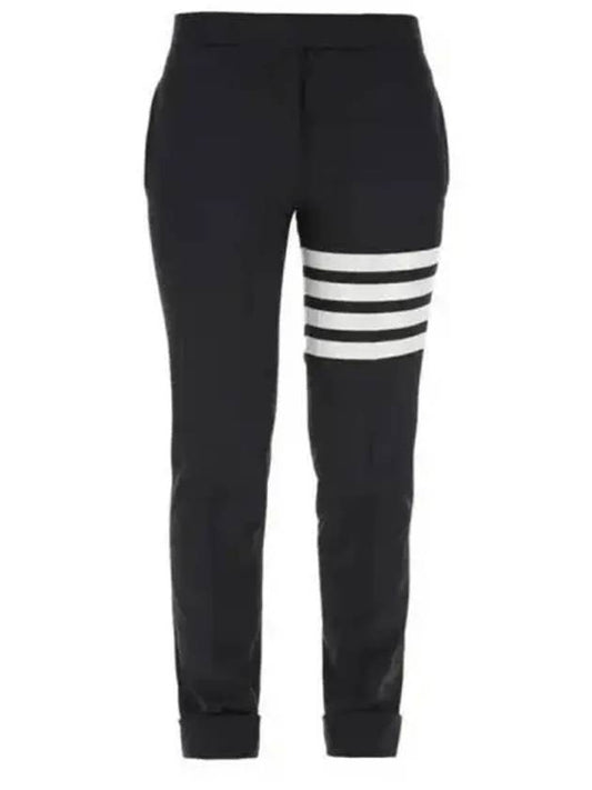 Men's Plain Weave 4 Bar Low Rise Skinny Straight Pants Navy - THOM BROWNE - BALAAN 2