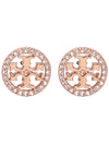 Miller Crystal Stud Earrings Rose Gold - TORY BURCH - BALAAN 3