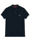 Zebra Logo Short Sleeve Polo Shirt Navy - PAUL SMITH - BALAAN 2