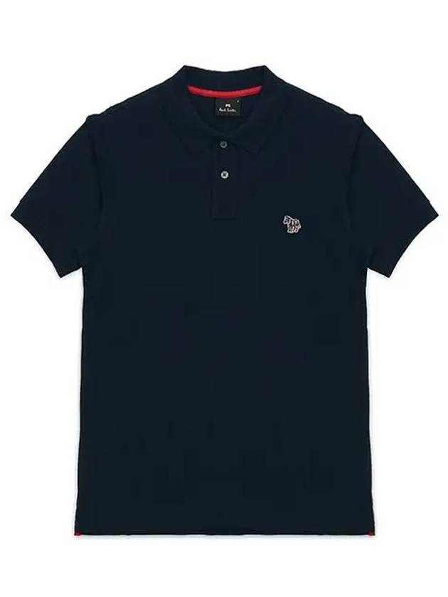 Zebra Logo Short Sleeve Polo Shirt Navy - PAUL SMITH - BALAAN 2