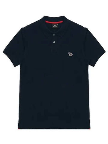 Zebra Logo Patch Polo Shirt Navy - PAUL SMITH - BALAAN 1