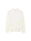 12Th Anniversary Logo Merino Wool Turtleneck White - CP COMPANY - BALAAN 1