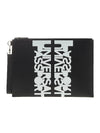 Universal Passport Leather Clutch Bag Black - BURBERRY - BALAAN 1