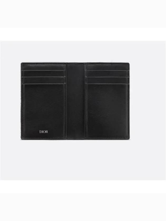 Bi-Fold Card Holder Black  Oblique Jacquard - DIOR - BALAAN 5