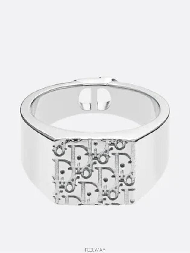 Oblique Signet Ring Silver - DIOR - BALAAN 2