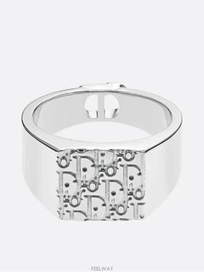 Oblique Signet Ring Silver - DIOR - BALAAN 2