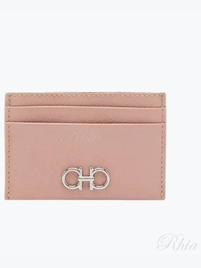 Gancini Card Wallet Pink - SALVATORE FERRAGAMO - BALAAN 2