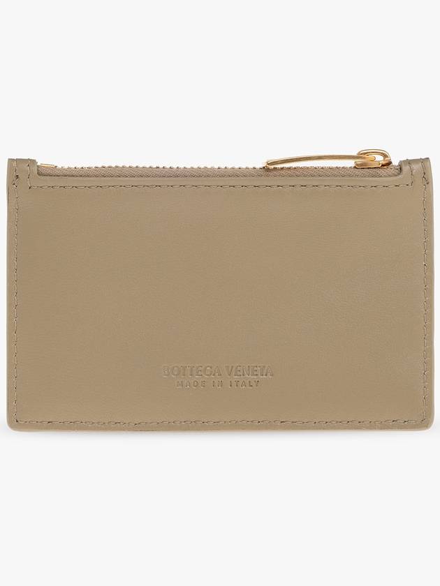 Intrecciato Zipper Card Wallet Taupe - BOTTEGA VENETA - BALAAN 4