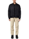 Compass Wappen Logo Twill Padding Bomber Jacket Black - STONE ISLAND - BALAAN 4