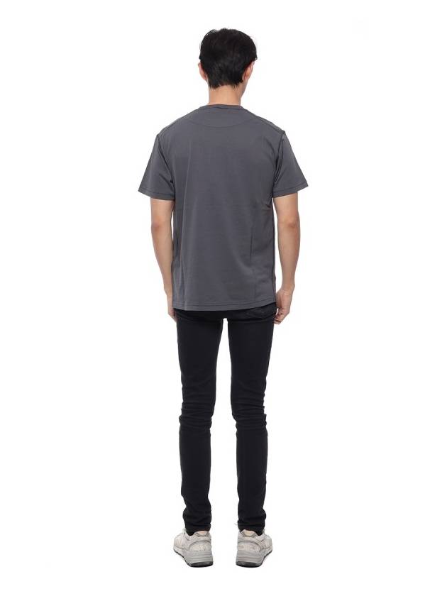 Cotton Jersey Compass Patch Short Sleeve T Shirt Dark Grey - STONE ISLAND - BALAAN 6