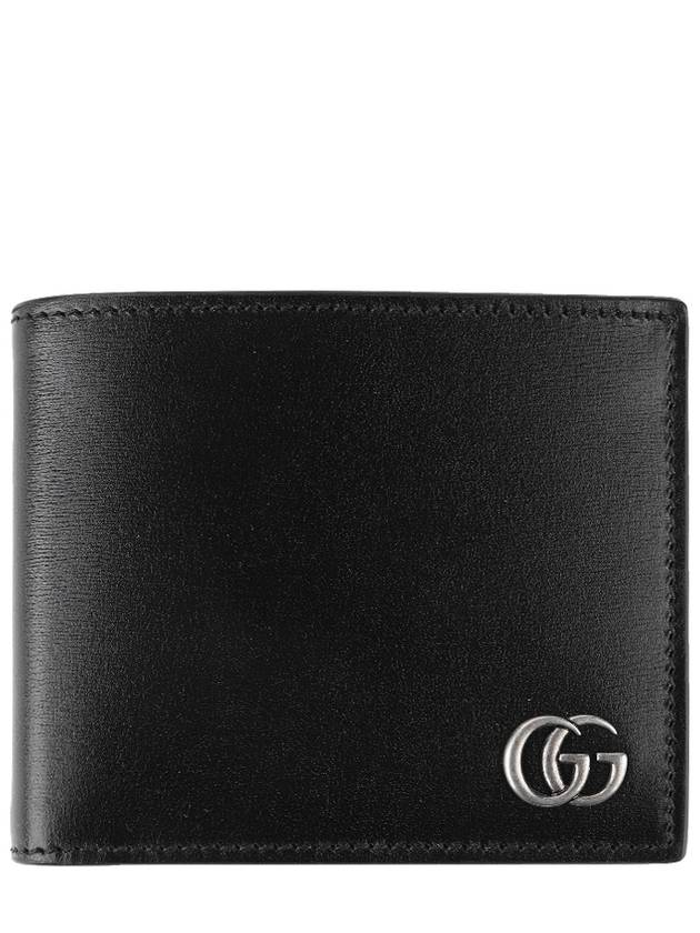 GG Marmont Silver Hardware Half Wallet Black - GUCCI - BALAAN 2