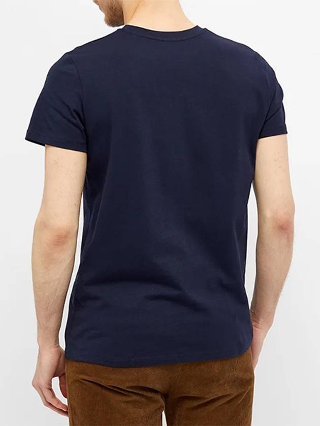 VPC Logo Organic Cotton Short Sleeve T-Shirt Navy - A.P.C. - BALAAN 4