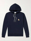 Chillax Fox Patch Classic Hoodie Navy - MAISON KITSUNE - BALAAN 2