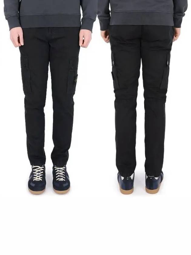 Wappen Patch Old Treatment Slim Fit Cargo Straight Pants Black - STONE ISLAND - BALAAN 2