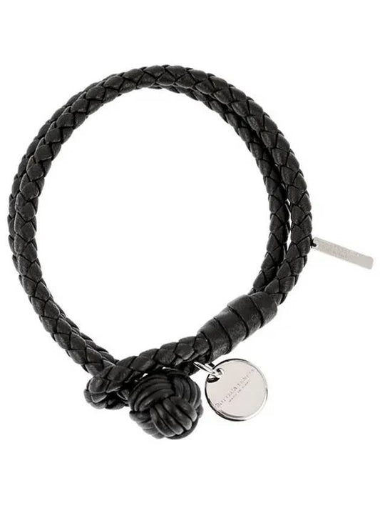 Intrecciato Double Weaving Bracelet Black - BOTTEGA VENETA - BALAAN 2