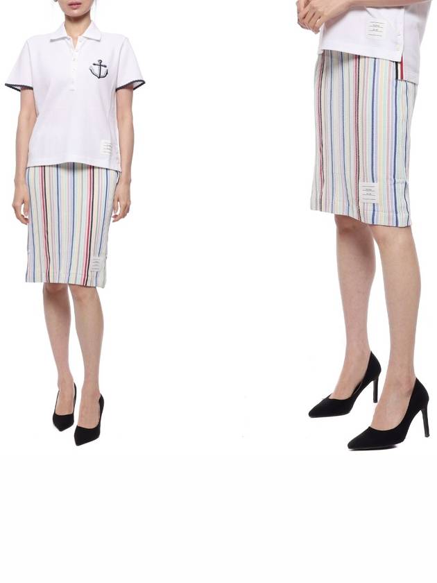 23 ss Striped Midi Skirt FJK093A J0069 996 B0110822434 - THOM BROWNE - BALAAN.