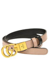 GG Marmont Reversible Thin Belt Pink Black - GUCCI - BALAAN 2