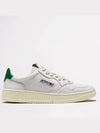 Medalist Green Tab Leather Low Top Sneakers White - AUTRY - BALAAN 2