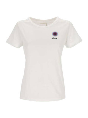 Logo Short Sleeve T-Shirt White - CHLOE - BALAAN 1