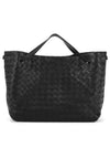 Intrecciato Large Top Handle Tote Bag Black - BOTTEGA VENETA - BALAAN 6