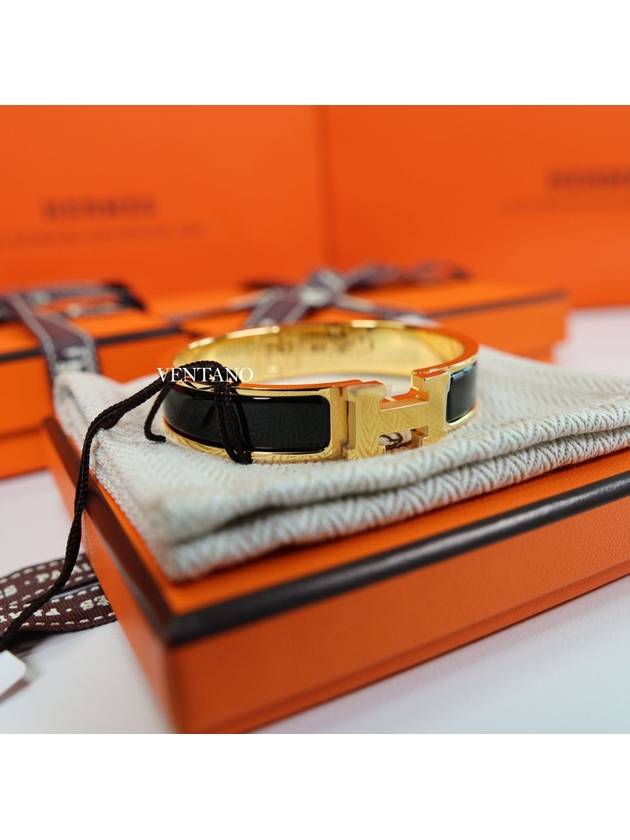 Click Ash Bracelet PM Gold Black H700001F - HERMES - BALAAN 4